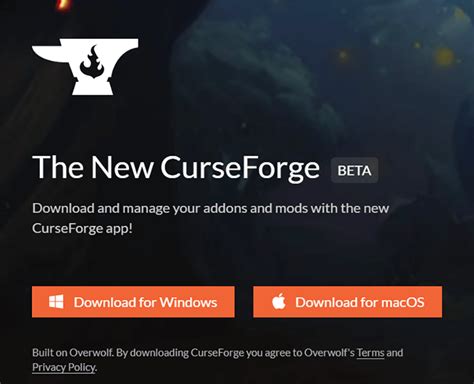 Curse forge app downliad